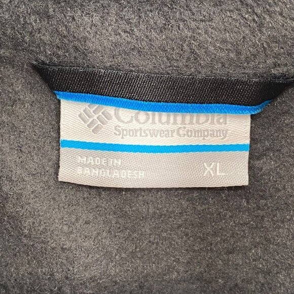 Columbia Black Fleece Full Zip Vest Men’s Size XL - Picture 4 of 7